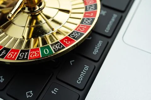 Close-up image of a roulette wheels mechanism, showcasing the elements of c.. Stock Photos