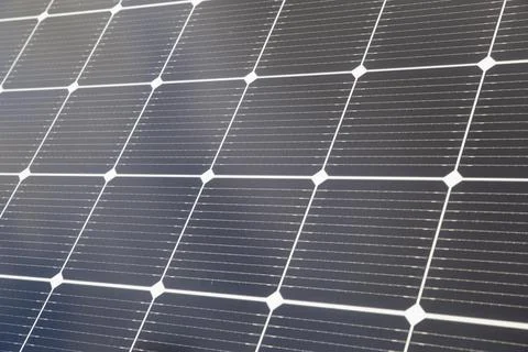 Close-up image solar panel, clean energy Stock Photos