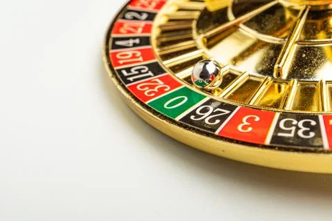 Close-up image of a spinning roulette wheel with numbers 1-36, odd and even,  Stock Photos