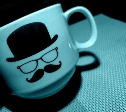 Close image of stylish tea coffee cup. Stock Photos