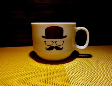 Close image of stylish tea coffee cup. Stock Photos