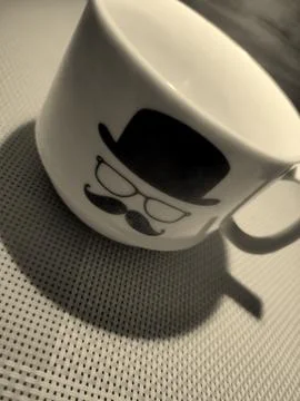 Close image of stylish tea coffee cup. Foto stock