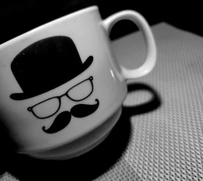 Close image of stylish tea coffee cup. Stock Photos
