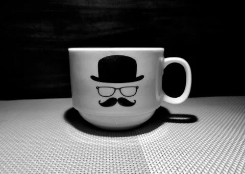Close image of stylish tea coffee cup. Stock Photos