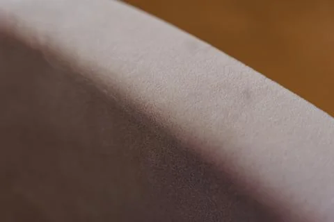 Close-Up Image of Texture and Surface Details of Beige Velvet Fabric Uphols.. Stock Photos