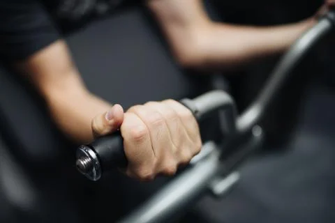 Close-up image of young athlete getting ready for crossfit train Stock Photos