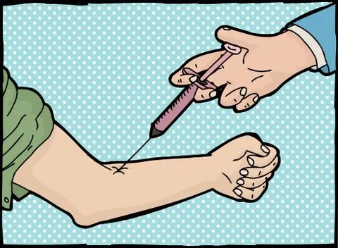 Close Up of Immunization Stock Illustration