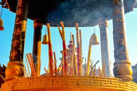 Close up of incense sticks Stock Photos