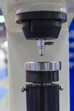 Close up of indenter and table Stock Photos