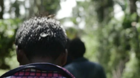 Close up of indian man from behind walking through forest Video stock 59823852