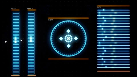 Close up for indicators of running computer program, abstract digital background Video stock 106180480