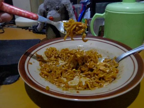Close up of indomie Stock Photos