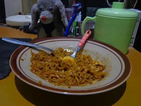 Close up of indomie Stock Photos