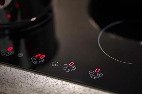Close-up of the induction plate element Foto stock