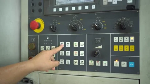 Close up Industrial engineer Hand working with machines and working  Stock-Footage 151615341