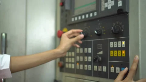 Close up Industrial engineer Hand working with machines and working in heavy ind Stock-Footage 151615624