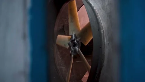 Close-Up of Industrial Fan in Action Video stock 287632405