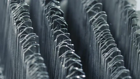 Close Up Of An Industrial Loom In Operation Stock Footage 263428862