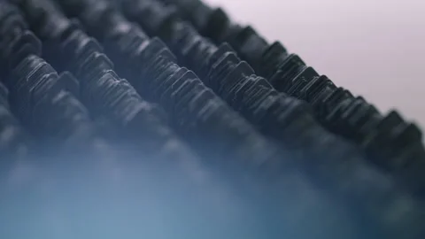 Close Up Of An Industrial Loom In Operation Stock Footage 263462498