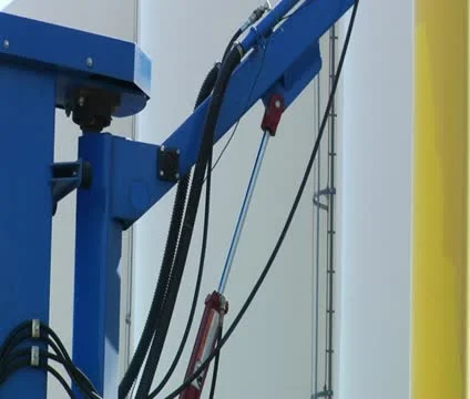 Close-up on industrial machine with articulating joints Stock Footage 21592273