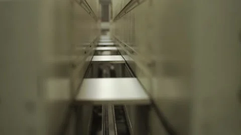 Close up industrial machine serial line work with melamine in factory Stock Footage 152007473