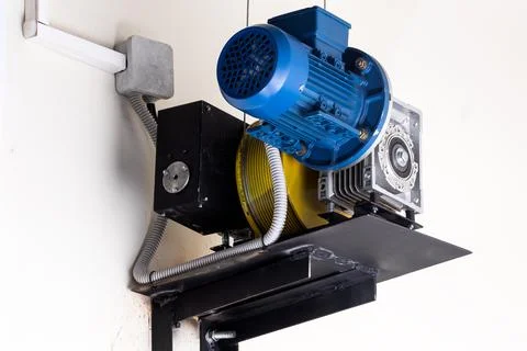 Close-up industrial winch Stock Illustration