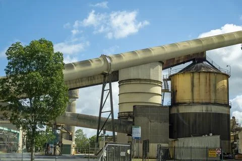 Close Up Of The Infrastructure Of A Sugar Refinery Stock Photos