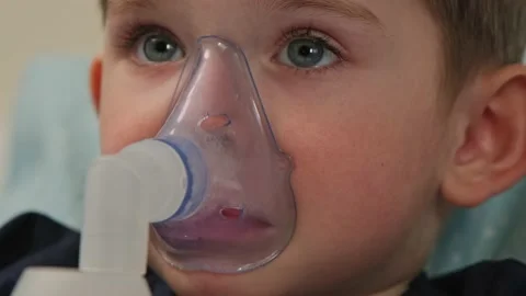 Close-up inhalation Stock Footage 150169410