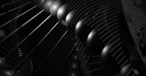 Close-up initiating helix twisting projecting binary code illustrating data flow Stock Footage 315575820