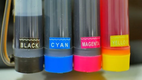 Close up ink jet printer. Video stock 108431960