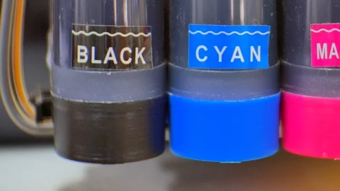 Close up ink jet printer. Stock Footage 108431963