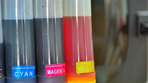 Close up ink jet printer. Video stock 108431966