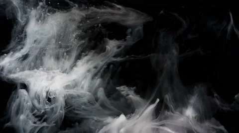 Close up of ink moving slowly on the left side like smoke, 4k Stock Footage 67348565