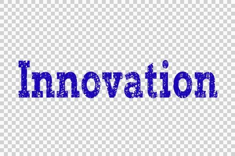 Close up of Innovation text Stock Illustration