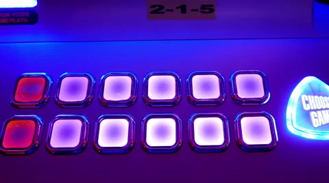 Close up insert credit button on slot machine inside Hard Rock Casino Stock Footage 59209347