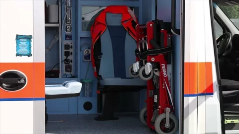 Close up inside ambulance Stock Footage 197647165