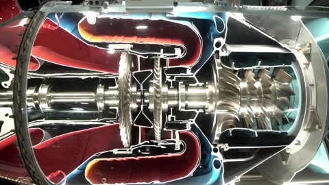 Close-up of the inside of an engine in slow motion. Stock Footage 336292017