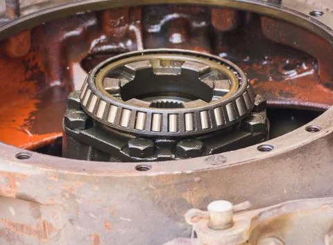 Close-up inside of gearbox Stock Photos