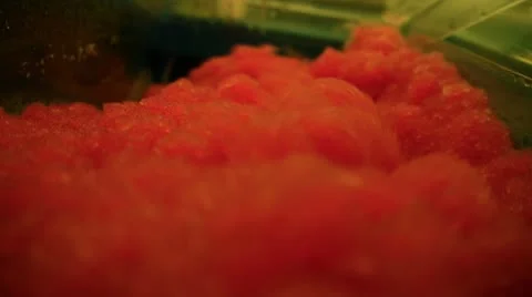 Close up inside Red Iced Slush machine Stock Footage 12082554