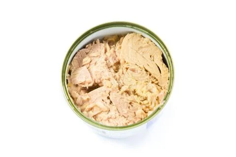 Close up inside of tuna can Stock Photos