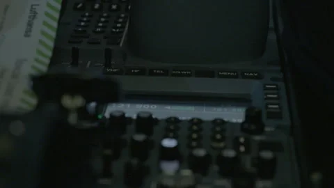 Close up of instrument board of airplane being used Stock Footage 248034284