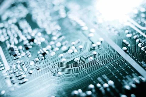 Close-up of a integrated circuit Stock Photos