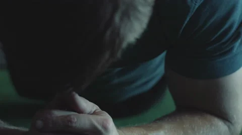 Close up of intense athlete doing ab exercise Stock Footage 55025005