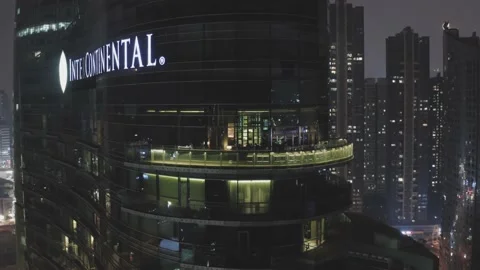 Close Up Inter Continental Hotel Stock Footage 170034904