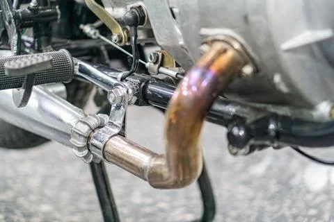 Close-up of interconnected pipes from a mechanical system, possibly a vinta.. Stock Photos