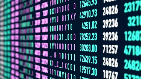 Close up interface, binary code, data, machine code. Video stock 326320205