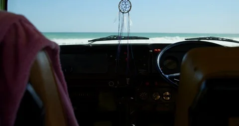 Close-up of interior of van 4k Stock Footage 99719297