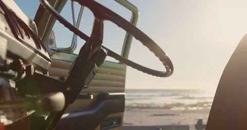 Close-up of interior of van 4k Stock-Footage 99738224