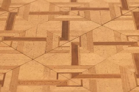 Close-Up of Interlocking Wooden Decorative Patterns. Geometric Design Stock Photos