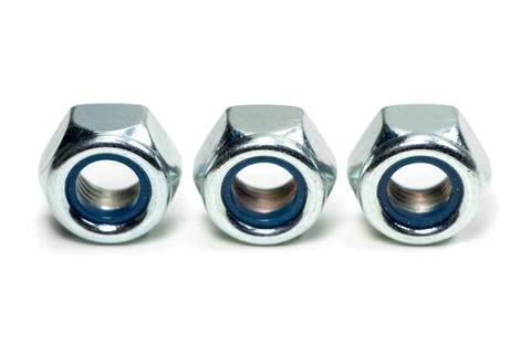 Close up of internal screw on white background Stock Photos